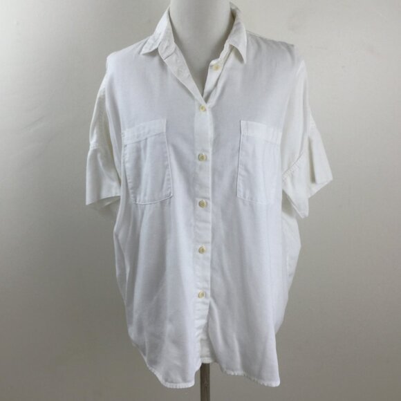 Madewell Short Sleeve White Shirt s - Picture 2 of 6